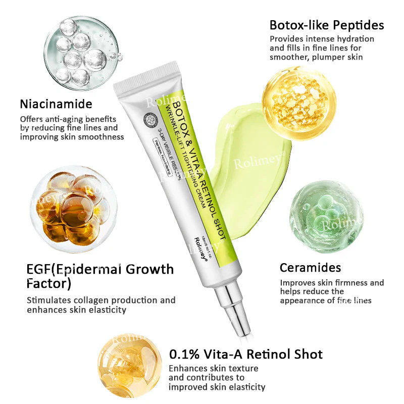 💞Made and shipped from the USA 💫Rolimey® Botox & Vita-A Retinol Shot Wrinkle-Lift Tightening cream - Last Day Promotion 70% OFF - Image 15