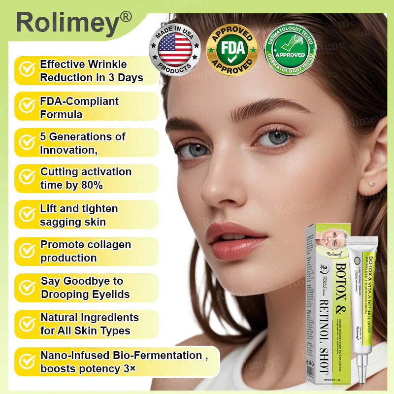 💞Made and shipped from the USA 💫Rolimey® Botox & Vita-A Retinol Shot Wrinkle-Lift Tightening cream - Last Day Promotion 70% OFF - Image 4